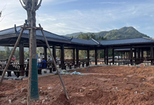 防腐木涼亭長(zhǎng)廊效果圖圖片,景觀涼亭設(shè)計(jì)效果圖